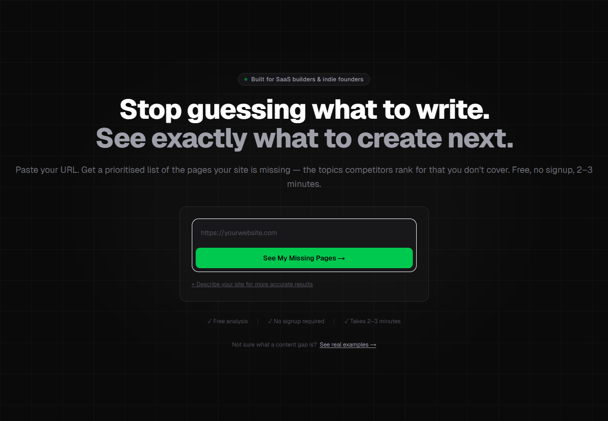 GetContentGap — SEO content gap analysis tool