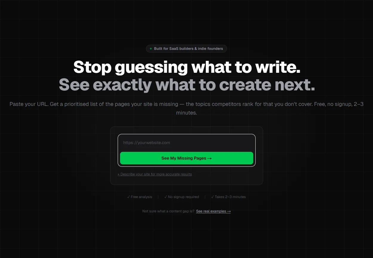 GetContentGap · SEO content gap analysis tool