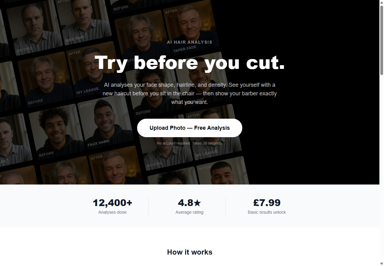 HaircutMatch — AI haircut recommendation tool