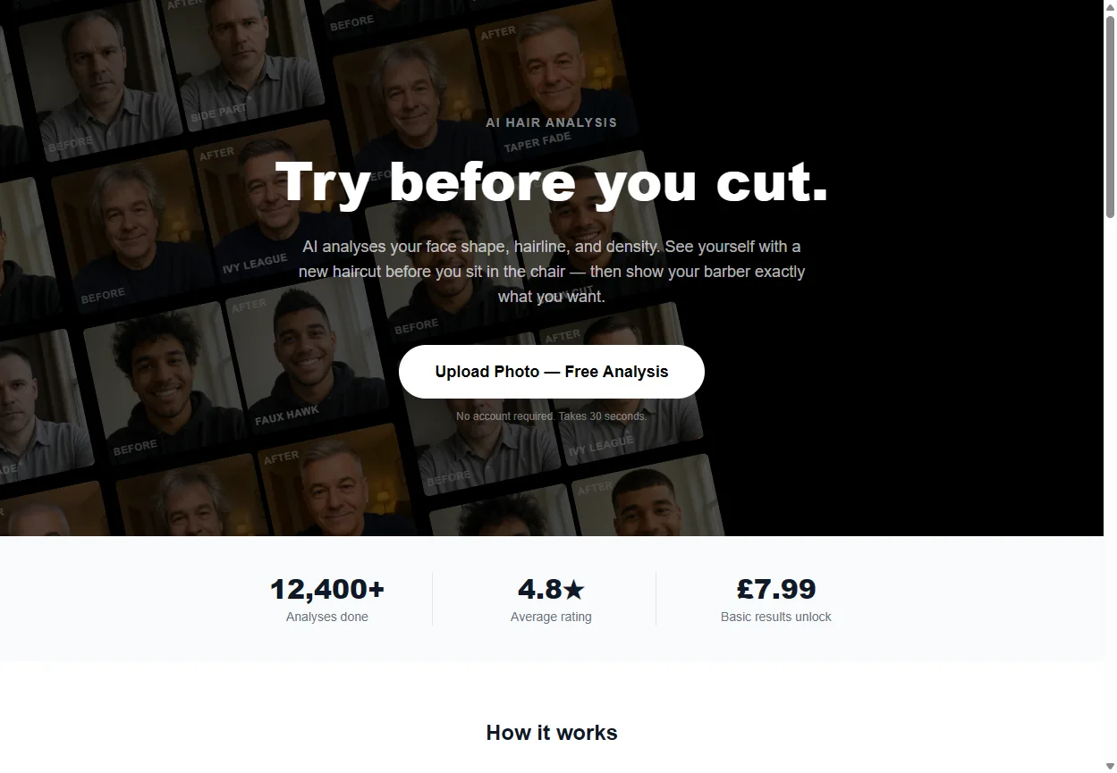 HaircutMatch · AI haircut recommendation tool