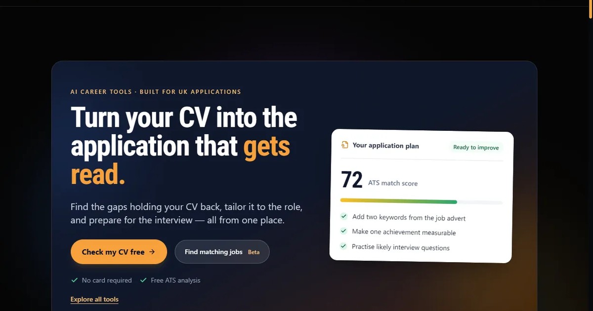 Job Space AI · AI CV and career tools platform
